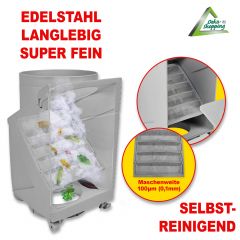 Fallrohrfilter T50 grau inkl. DN50 Anschluss-Set grau