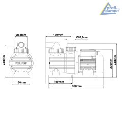 Schwimmbadpumpe POOL-STAR 370W-1