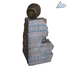 Gartenbrunnen TONZIEGEL & KRÜGE mit 4 RGB LED-Licht-230V - Hybrid-Solarbrunnen
