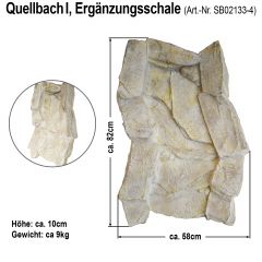 Bachlauf Ergänzungsschale QUELLBACH I, ohne Pumpe