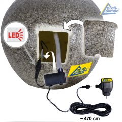 230V - Gartenbrunnen LEBENS-QUELLE mit LED-Licht