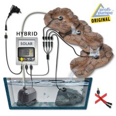 Bachlauf QUELLBACH II sand-stein, 3-teilig mit 4 RGB LED-Licht-230V