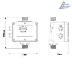 INVERTER-Pumpensteuerung 2-1,1KW 230V/3*230V, verkabelt (IPC-2-V)