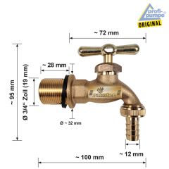 Regentonne MÄRCHENBRUNNEN braun 330l zzgl. Befüll- und Entnahme-Set - Auswahl