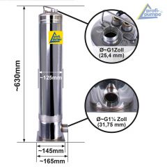 Zisternenpumpe REGEN-STAR-AUTOMATIC 600-10 mit Anschluss f. Schwimmende Entnahme und 20m Kabel