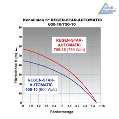 Zisternenpumpe REGEN-STAR-AUTOMATIC 600-10 mit Anschluss f. Schwimmende Entnahme und 20m Kabel