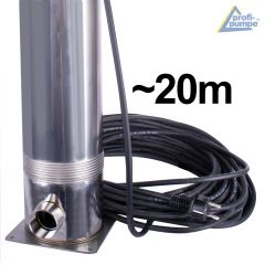 Tauchpumpe REGEN-STAR-AUTOMATIC 750-10 mit Anschluss f. Schwimmende Entnahme und 20m Kabel