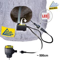 230V - Gartenbrunnen ZHEN LEBENS-LICHT mit LED Licht 