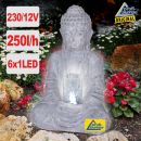 230V - Gartenbrunnen ZHEN LEBENS-LICHT mit LED Licht 