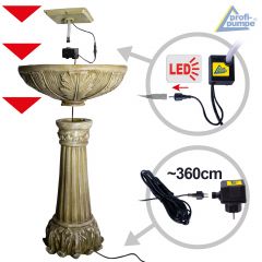 230V - Gartenbrunnen & Wasserspiel LIEBES-BRUNNEN mit LED-Licht