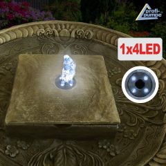 Solar - Gartenbrunnen & Wasserspiel LIEBES-BRUNNEN mit LED-Licht und Li-Ion-Akku