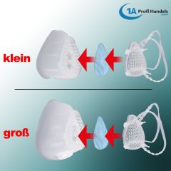 Mehrfach-Maske - FFP2/KN 95 groß aus Silikon mit austauschbarem 5-fach Filter, Ventil und 10 Stck Ersatzfilter