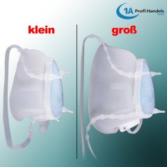 Mehrfach-Maske - FFP2/KN 95 groß aus Silikon mit austauschbarem 5-fach Filter, Ventil und 10 Stck Ersatzfilter