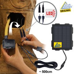 Solar - Gartenbrunnen & Wasserspiel DELFI mit LED-Licht und Li-Ion-Akku