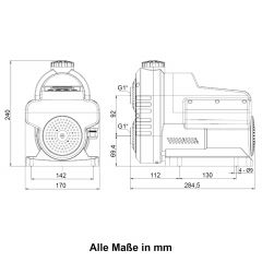 INVERT-TECH 3-650 HAUSWASSERWERK-INVERTER Horizontale mehrstufige Kreiselpumpe