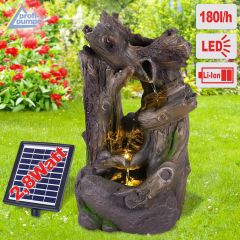 Solar - Gartenbrunnen & Wasserspiel WALD-GEFLÜSTER mit Li-Ion-Akku