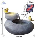 Solar - Gartenbrunnen & Wasserspiel FELS-SCHALEN mit Li-Ion-Akku