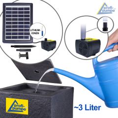 Solar - Gartenbrunnen & Wasserspiel BASALT-MODERNA mit Li-Ion-Akku