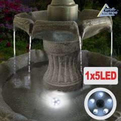  Solar - Brunnen KLASSIK-GARTEN-3-1 mit Li-Ion-Akku und LED-Licht