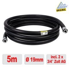 Diesel Gummi-Schlauch-Set 1.2 Innendurchmesser 19mm mit ¾-AG-Schlauchtüllen, schwarz, 5m