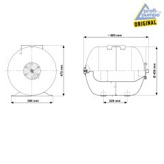 Drucktank Ausdehnungsgefäß Druckkessel  80L, Kohlenstoffstahl
