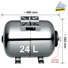 Drucktank Ausdehnungsgefäß Druckkessel  24L, Edelstahl