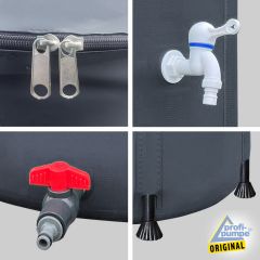 Faltbare Regentonne 250L RAIN-FLEX 250, Anthrazit-Grau
