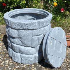 Regentonne MÄRCHENBRUNNEN granit-grau 330l