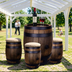 Regentonne Eichenfass 240L mit Messing-Wasserhahn 3/4 Zoll