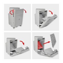 Fallrohrfilter raintec T50 Zink-Grau
