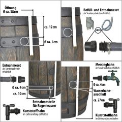 Regentonne Eichenfass 120L