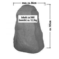 Regentonne Felsbrocken natur-grün - das ORIGINAL mit 300Liter! 