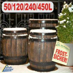 Regentonne Eichenfass Set mit 50, 120, 240 und 450L